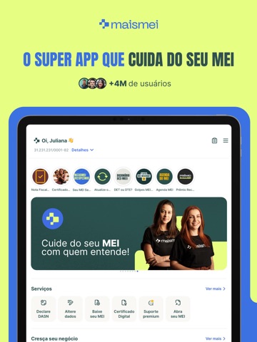 Mais MEI: abrir MEI, DASN, DAS iPad screenshot 1