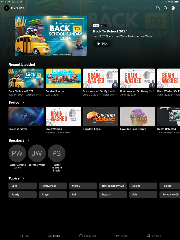 Family Life Church - AZ iPad screenshot 2 - Education app