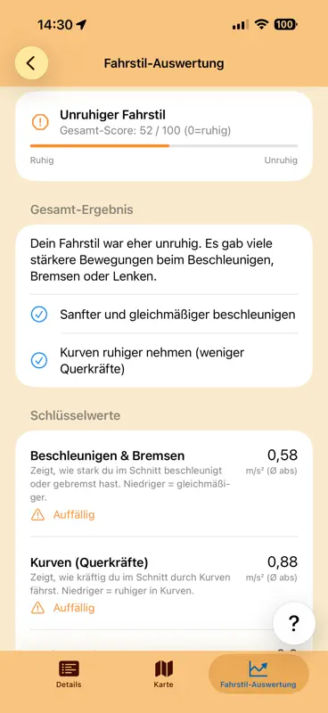 HB-FahrstilAnalyse screenshot 5 of 9