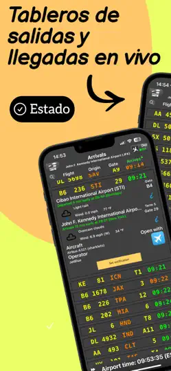 Captura de pantalla de Flight Board Pr Flight Tracker en iPhone 2