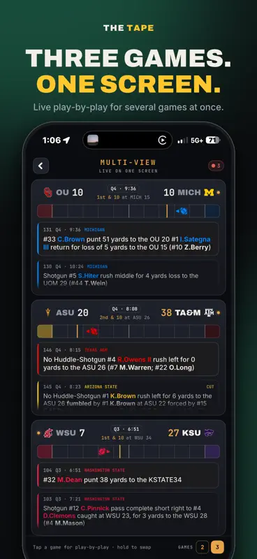 The Tape: CFB Scores & Stats screenshot 5 of 6