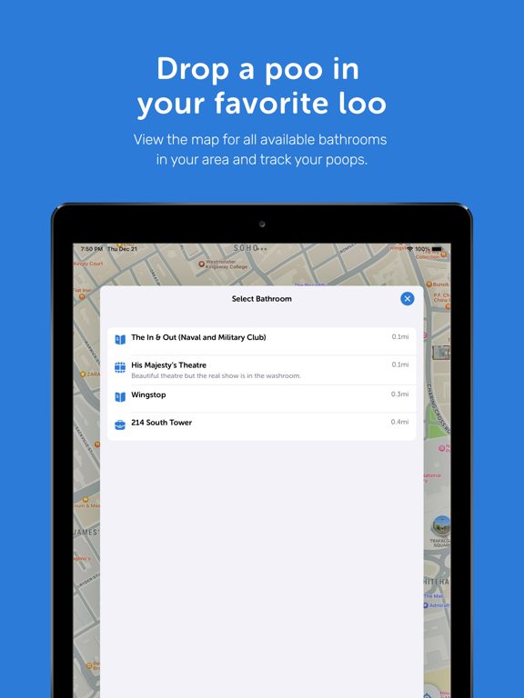Screenshot #4 pour iPoop: Bathroom + Poop Tracker