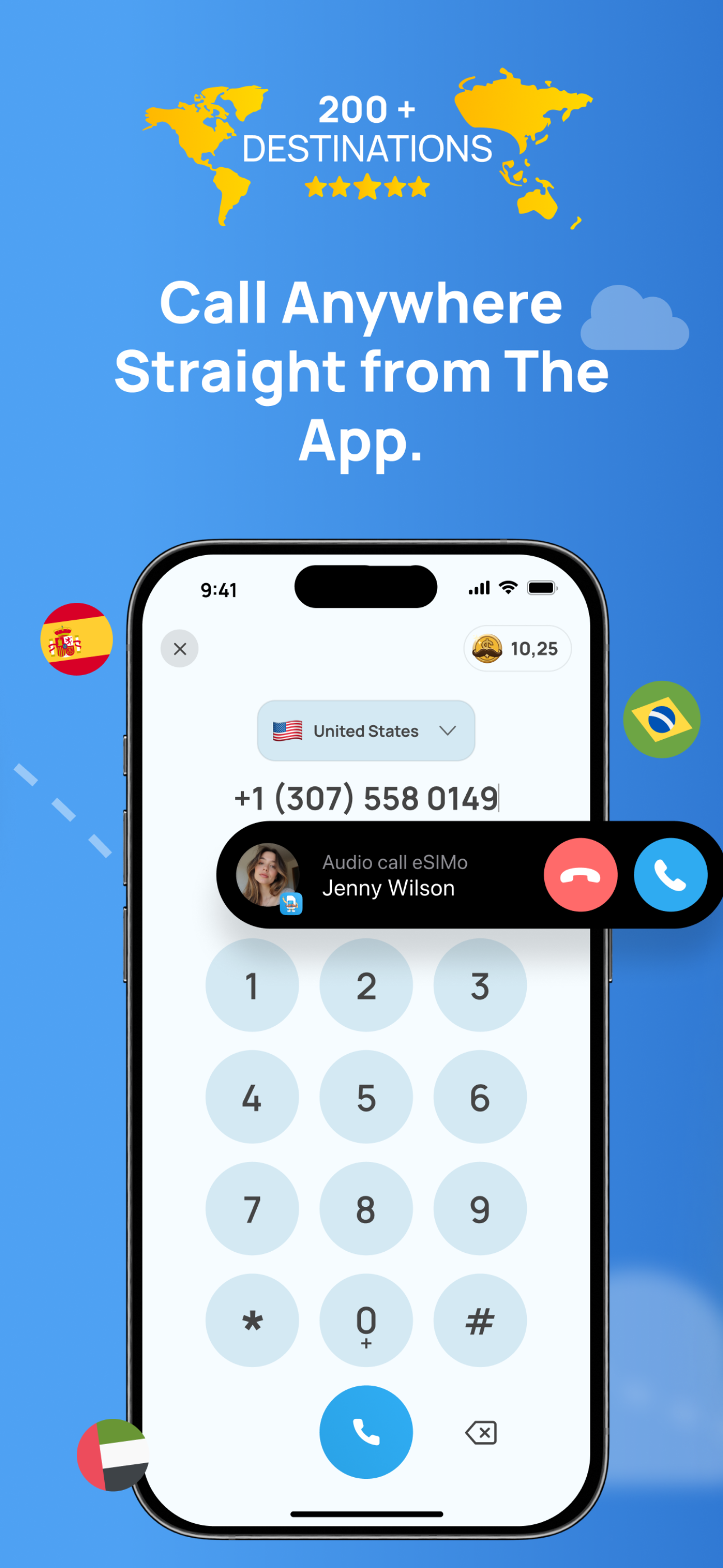 eSIMo: Travel eSIM & Calls screenshot 3
