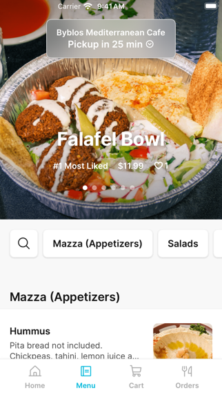 Byblos Mediterranean Cafe iPhone screenshot 2 - Food & Drink app