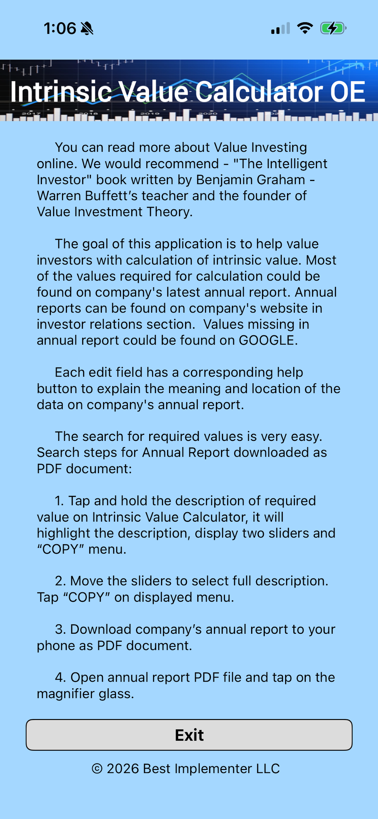 Intrinsic Value Calculator OE screenshot 7