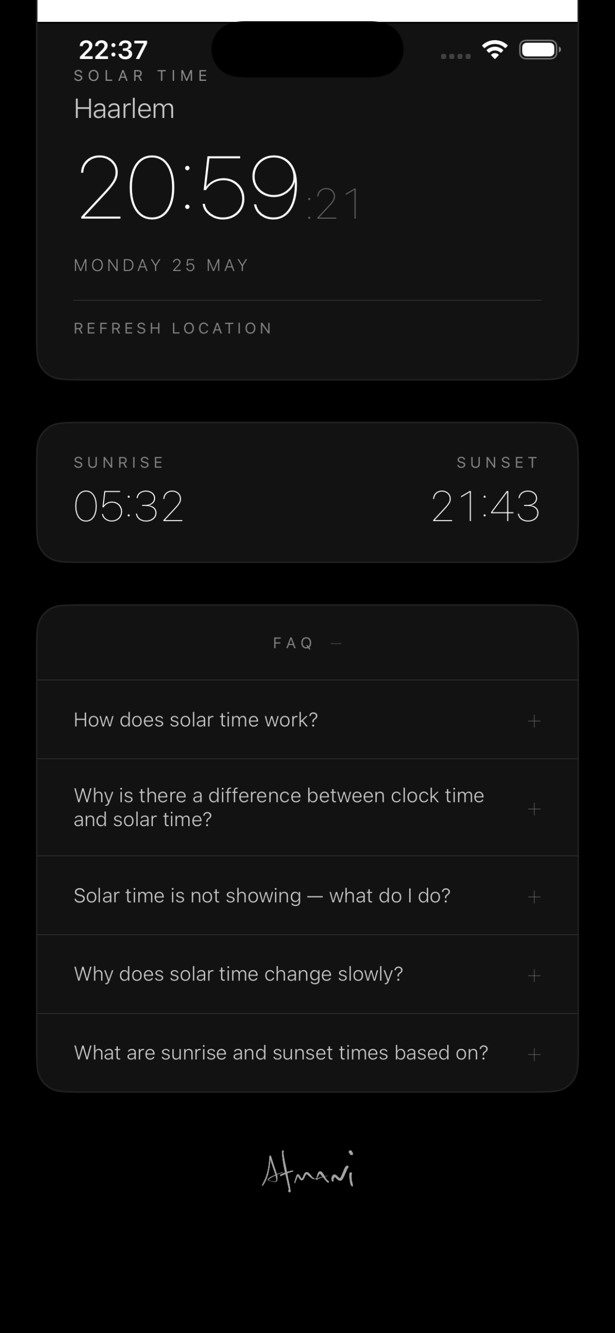 Localtime — Sun & Clock