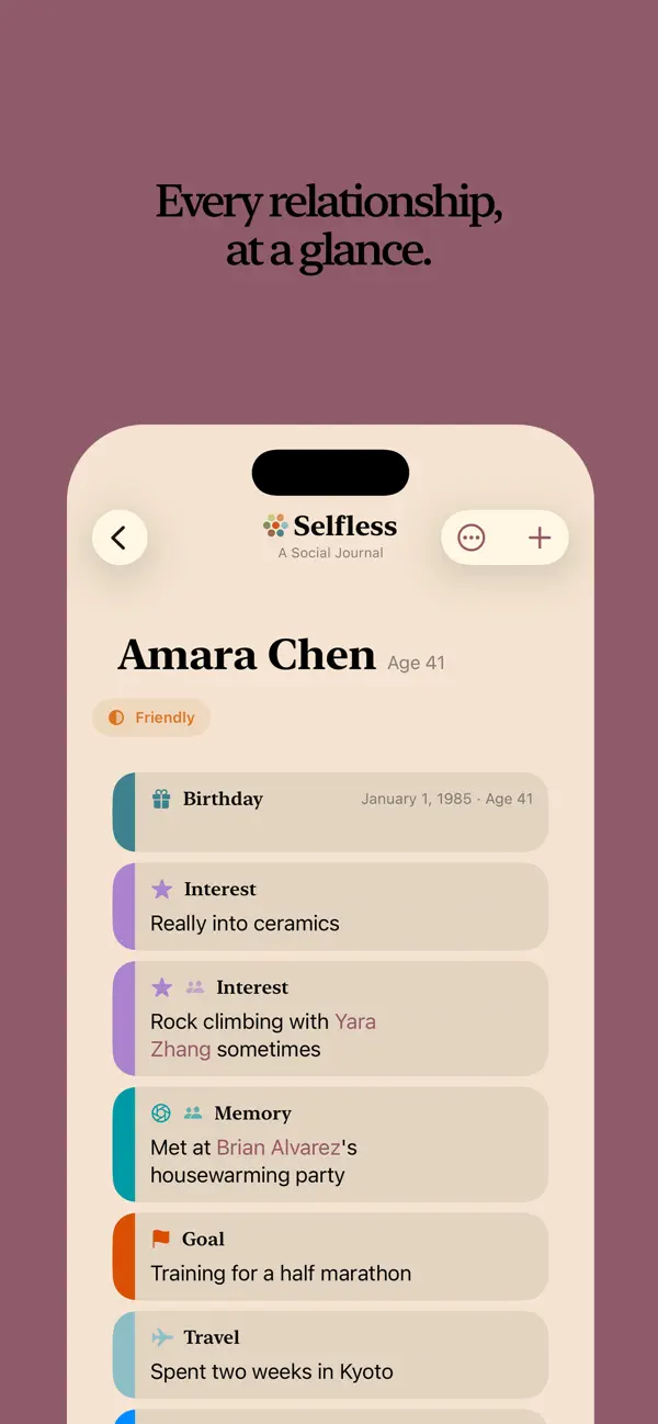 Screenshot #2 pour Selfless - A Social Journal