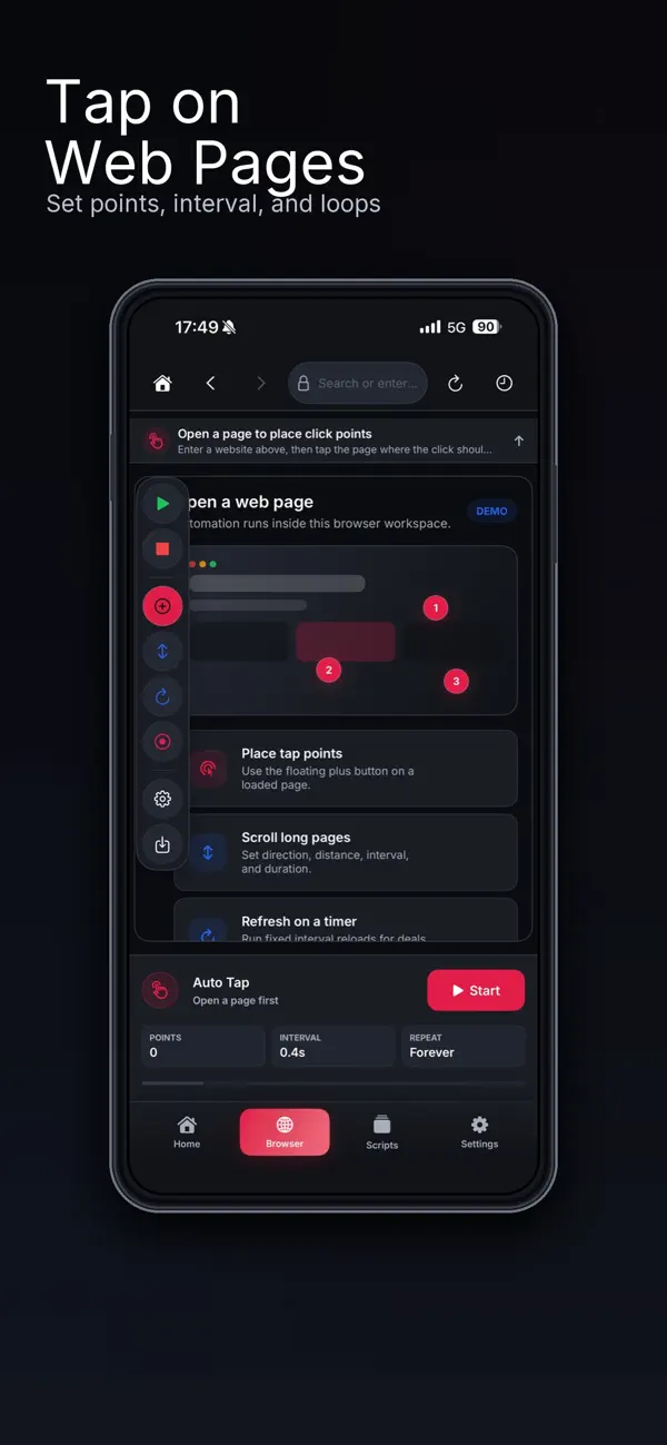 Screenshot #2 pour AutoClicker - Web Auto Tap
