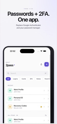 2Pass: Password Authenticator Screenshot 1 of 4