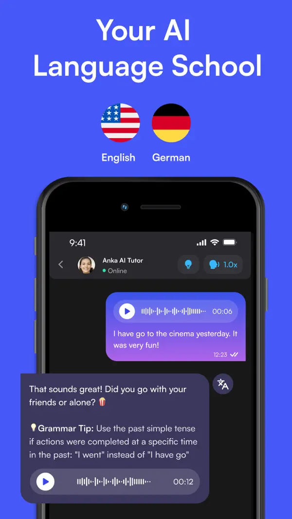 Heylama AI – KI-Sprachlernen Screenshot 1