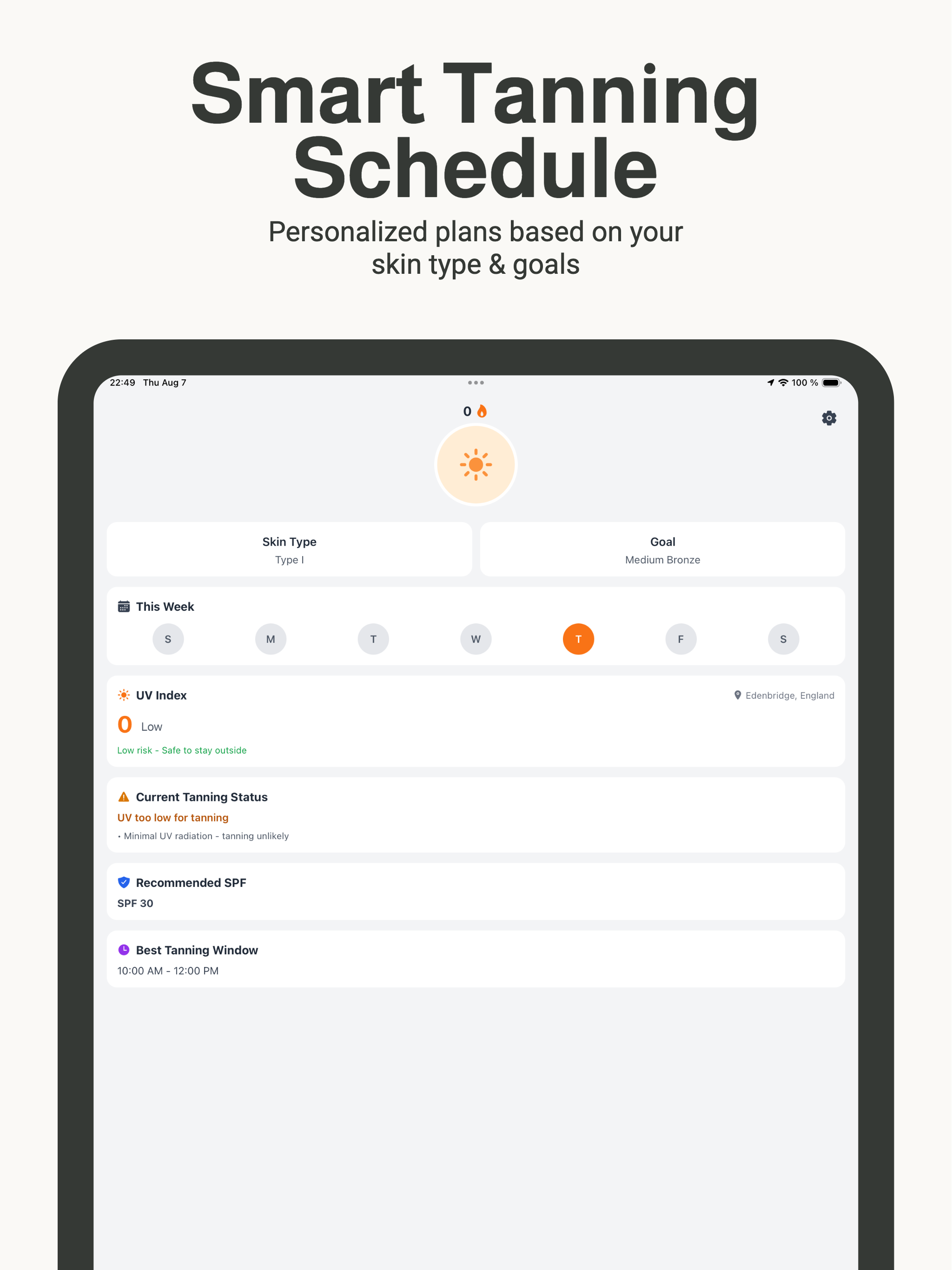 Tanning App AI & UV Tracker