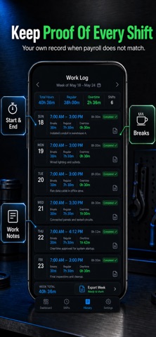 Work Hours Tracker: Pay Log Screenshot 2 of 6