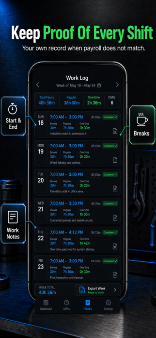 Work Hours Tracker: Pay Log Screenshot 2 of 6