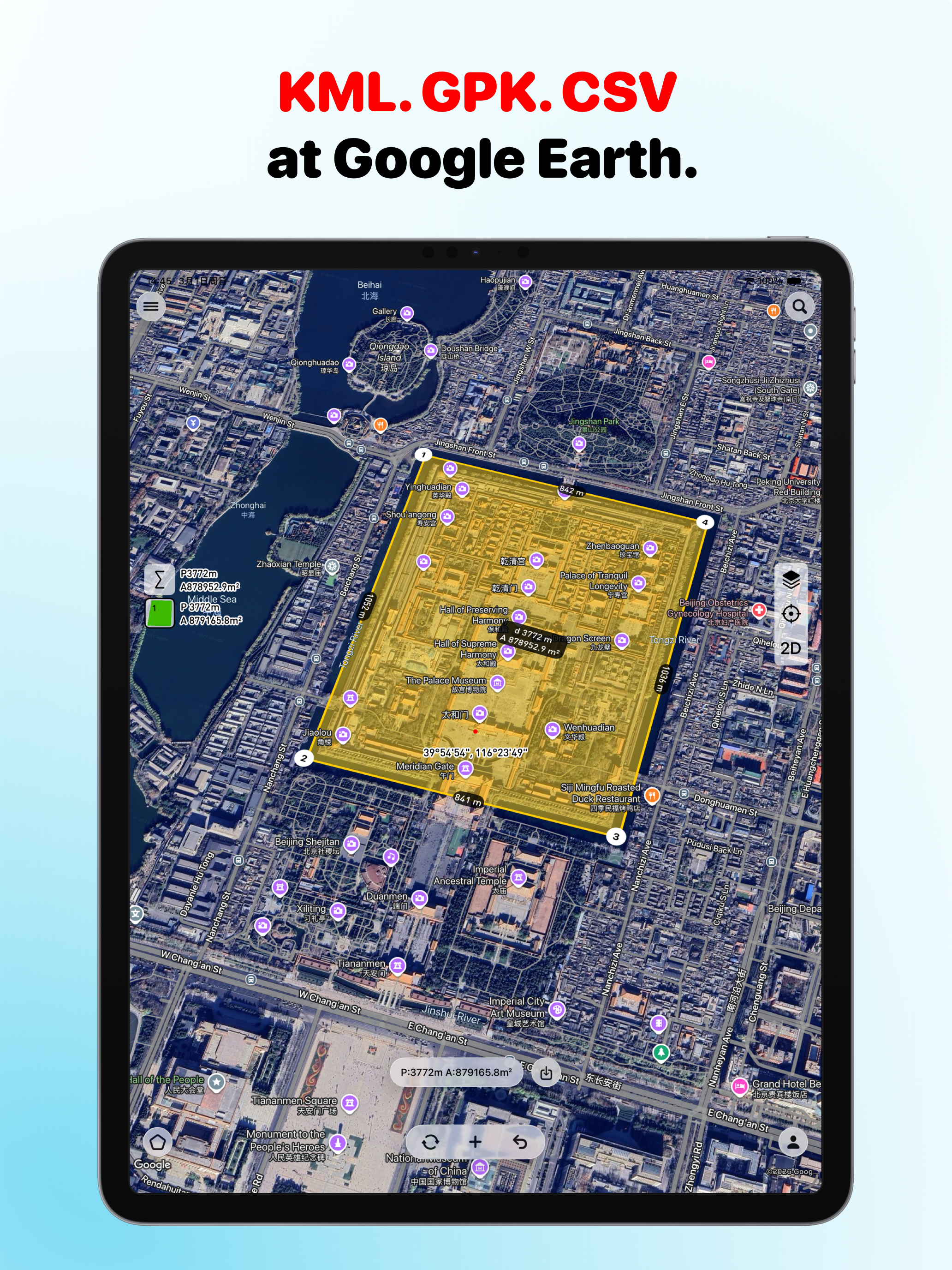 Planimeter: Area & Distance