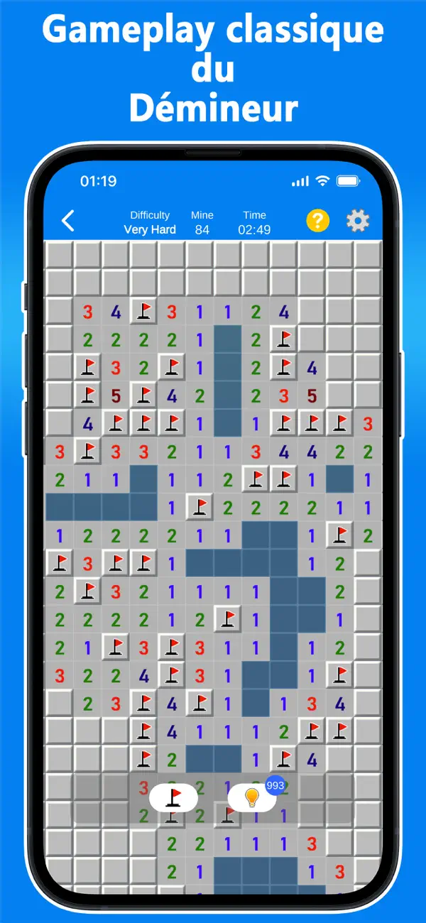 Screenshot #2 pour Démineur GM Pro : No Ads