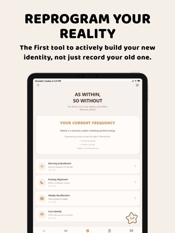 Align: Identity & Habit System iPad screenshot