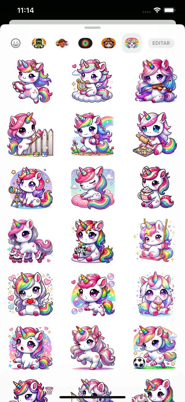 Screenshot #2 pour Happy Rainbow Unicorn Stickers