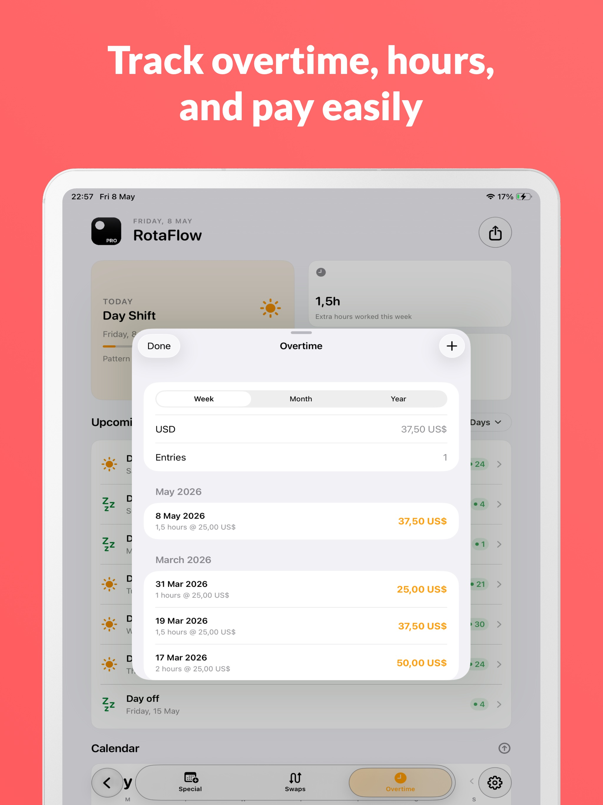 RotaFlow: Shift Rota Calendar