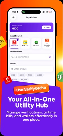 VerifyGlobe - SMS & Utilities screenshot