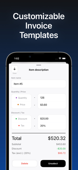 ‎The Invoice Maker Create Screenshot