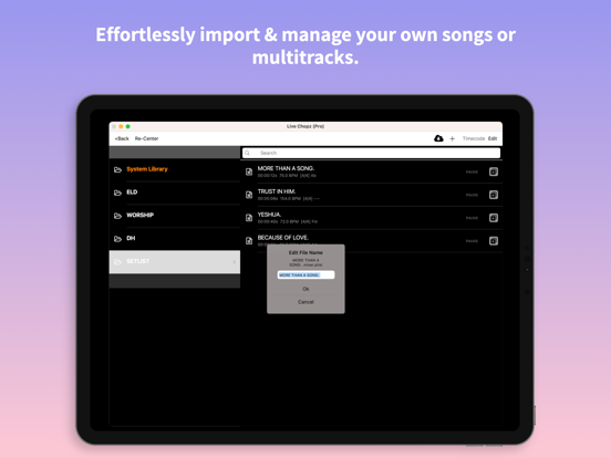 Live Chopz (Pro) iPad screenshot 5 - Music app