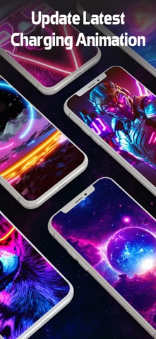 Battery Charging: Neon LED iPhone screenshot