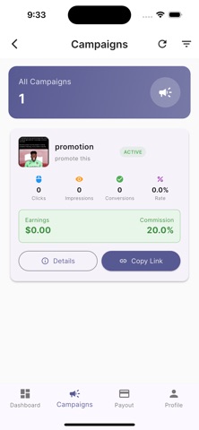 Salesbet Influencers App screenshot