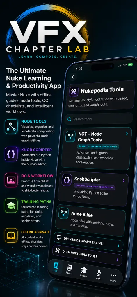 VFX Nuke Lab - Education App | MWM