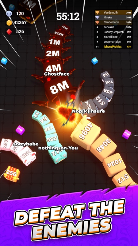 Jelly Cube Snake io screenshot 2