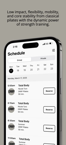 DRIIP Pilates screenshot
