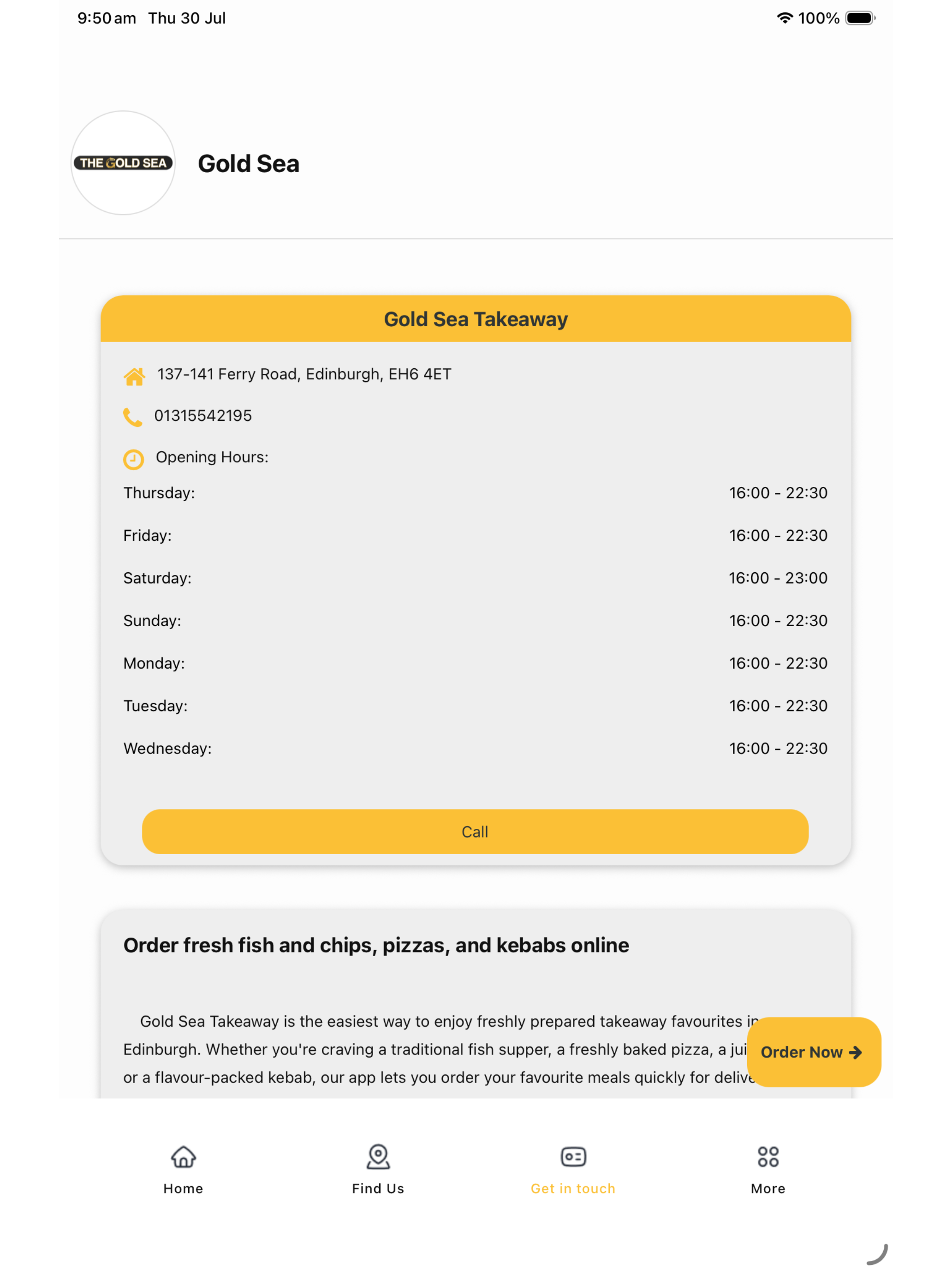 Gold Sea Takeaway screenshot 7