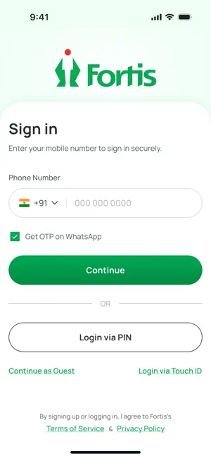 myFortis screenshot 1