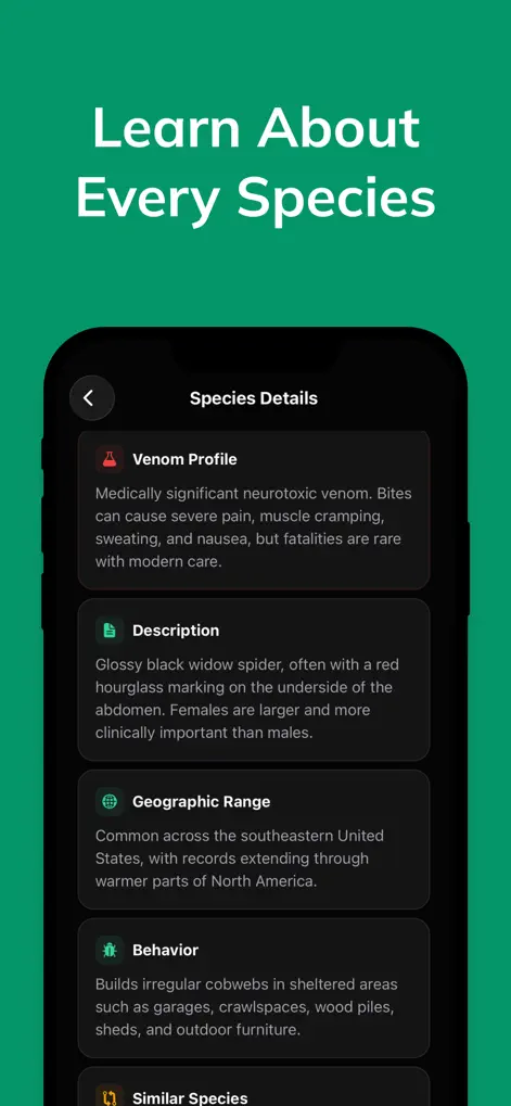 Spider Species Identifier - Reference App | MWM