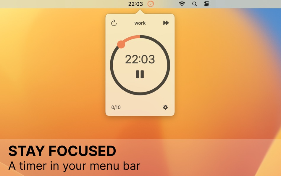 #1. Just Focus - Work Timer (macOS) 由: Fajar Dirham