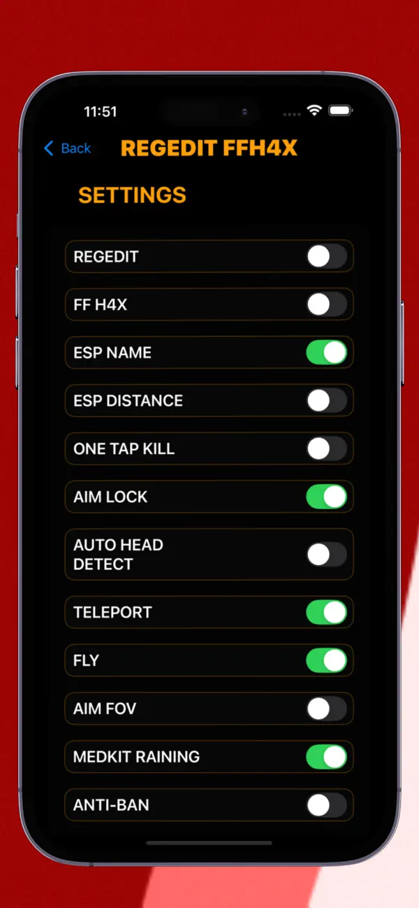 Screenshot #3 pour Regedit ffh4x vip mod menu