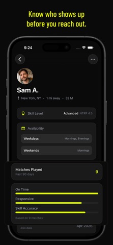 Forty – Tennis Partner Finder iPhone screenshot