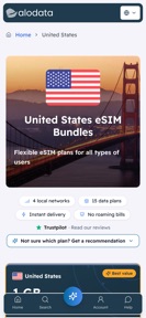 alodata: Travel eSIM screenshot