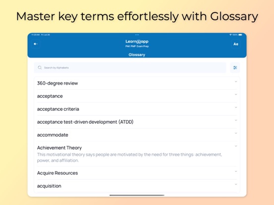 Project Management Exam Prep iPad screenshot 10 - Education app