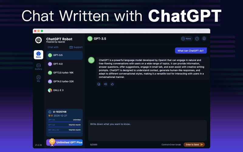 Screenshot #3 pour ChatGTP4 - Chatbot français