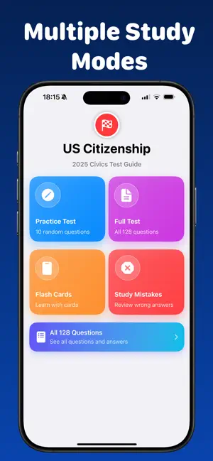 US Citizenship Test 2026 • screenshot 2