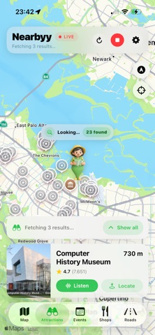 Nearbyy: Travel Navigation screenshot