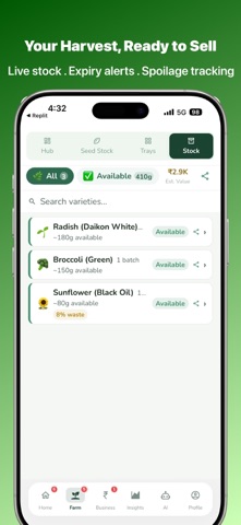 Microgreens Farm Hub screenshot