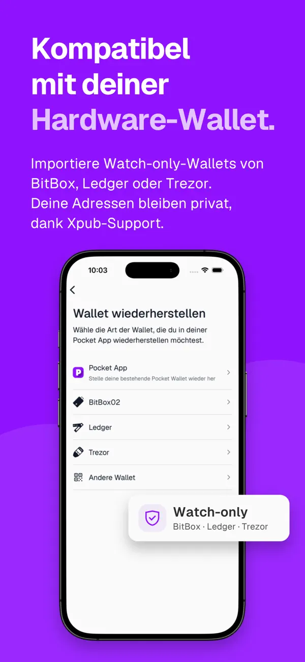 Pocket: Bitcoin ganz einfach iPhone App Screenshot 5 – Finanzen