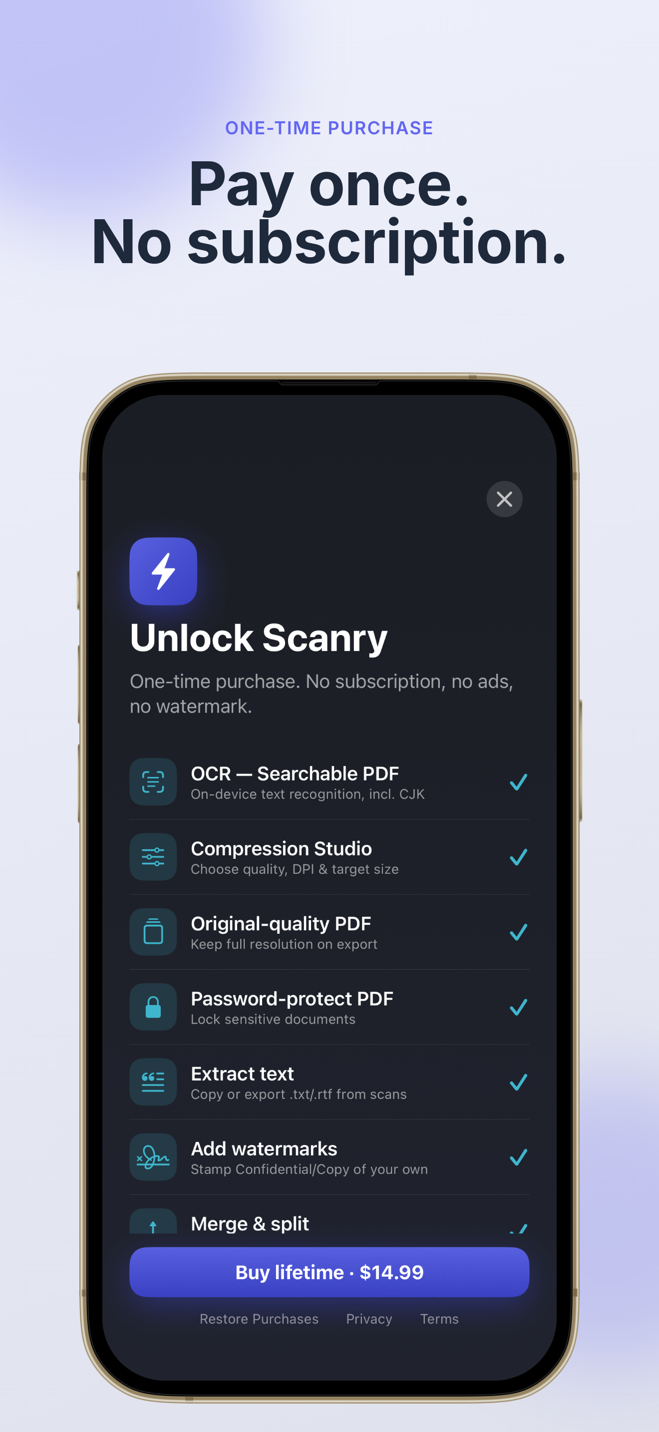 Scanry: PDF Scanner & OCR screenshot 3