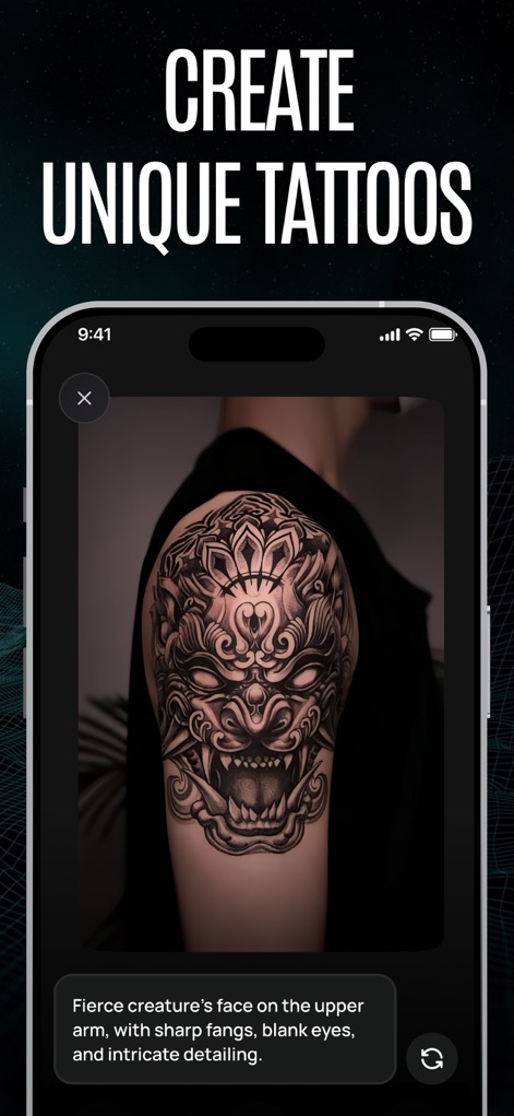 Tattoo AI Design Generator－Ink - This tool empowers users to generate unique tattoos by simply describing their vision, producing highly detailed and customized results.