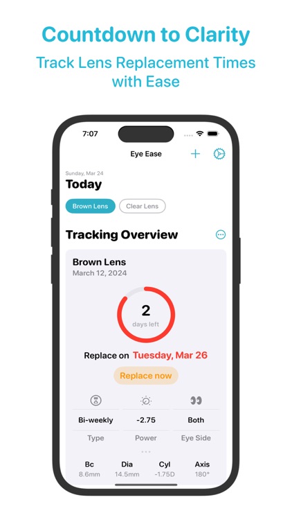 EyeEase - Contact Lens Tracker
