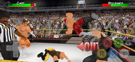 Wrestling Empire - Capture intense match moments, featuring multiple wrestlers and responsive action prompts that ensure fluid gameplay.