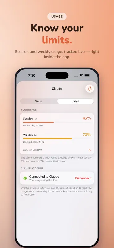 Nomo - AI Status & Usage screenshot 2 of 6
