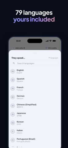 Bilingo: Phone Call Translator iPhone screenshot