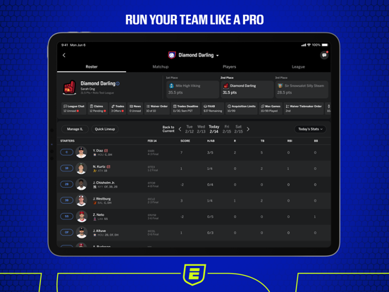 ESPN Fantasy Sports & More iPad screenshot 7 - Sports app